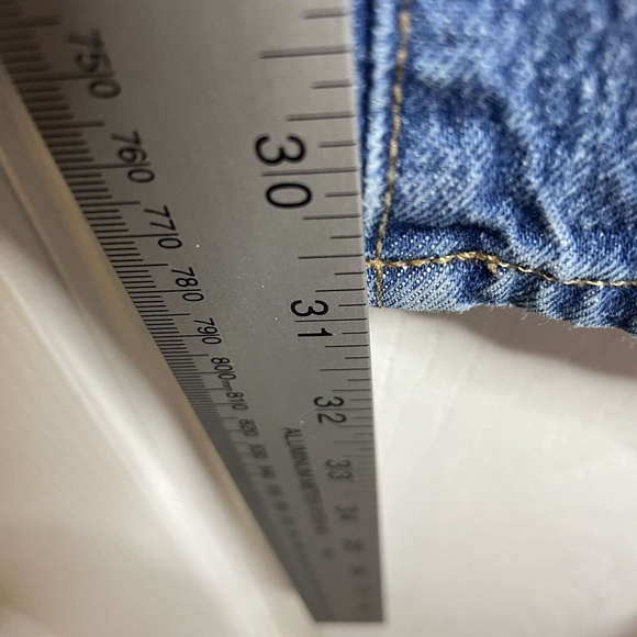 Madewell Jeans Mens 29 X 32 Straight Leg Slim Zip Medium Wash Blue Denim - Picture 5 of 10